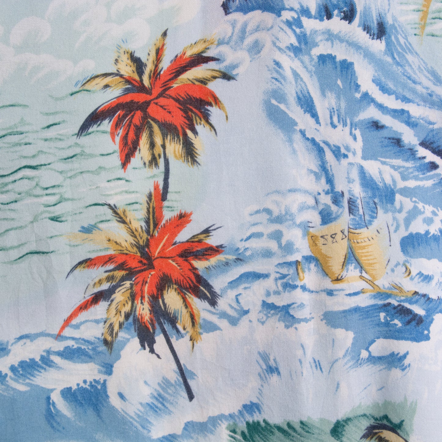 Camisa hawaiana azul (L) Ocean Current