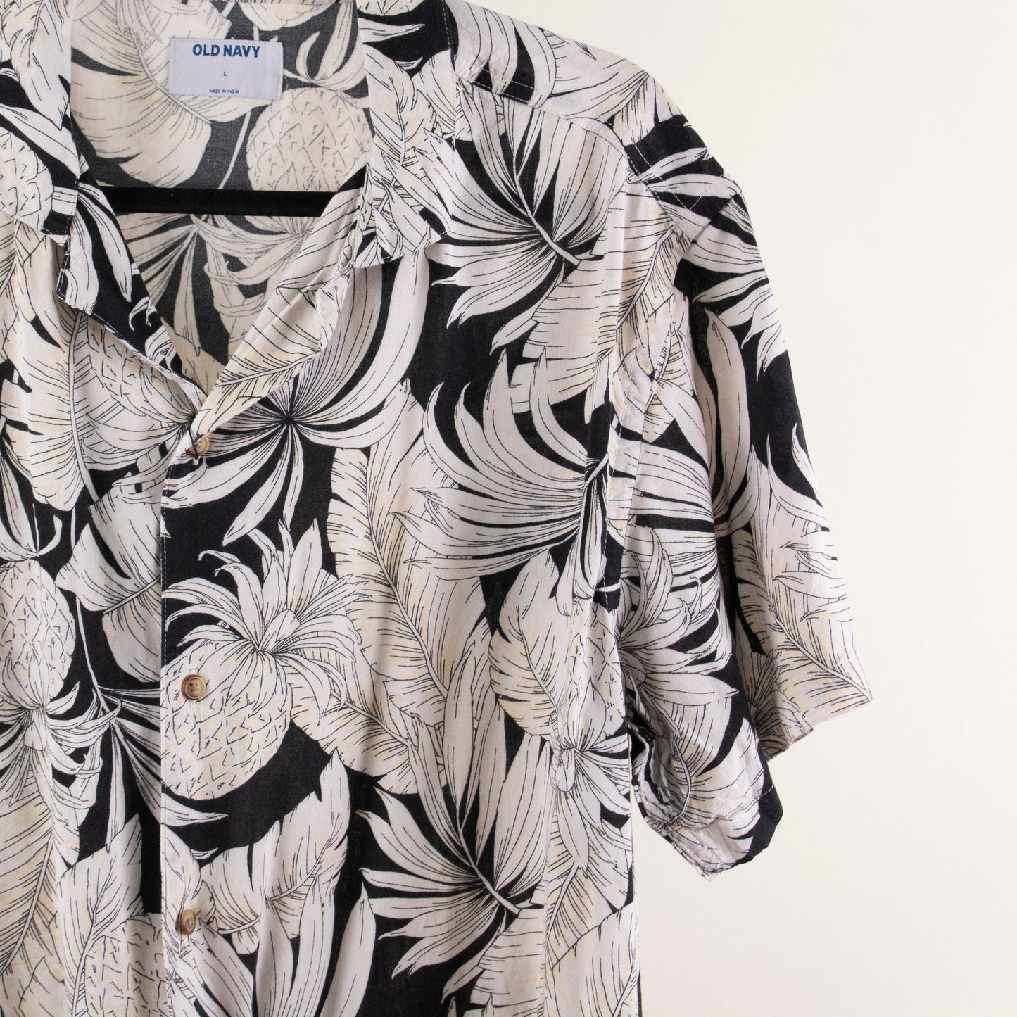 Camisa hawaiana blanco (L) Old Navy