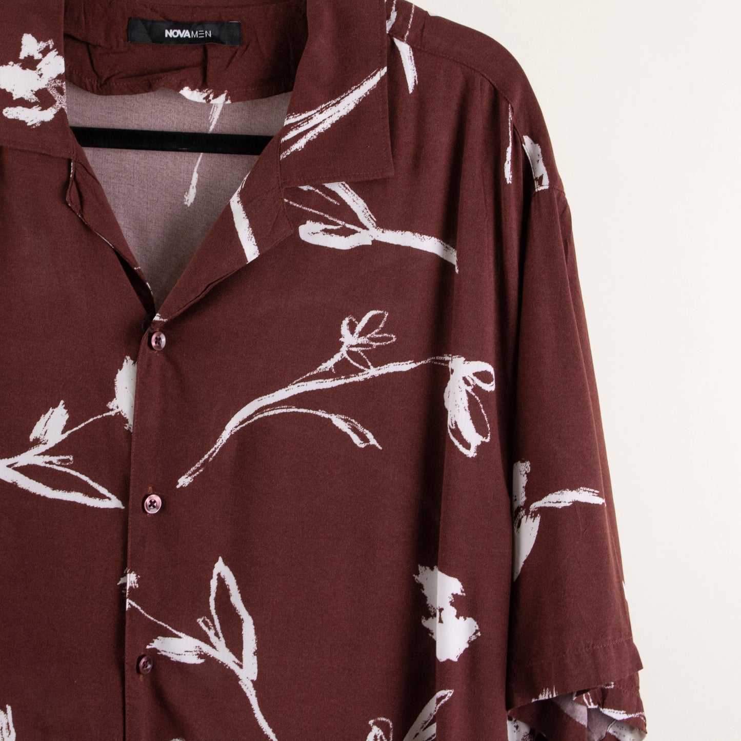 Camisa estampada marron (L) Novamen