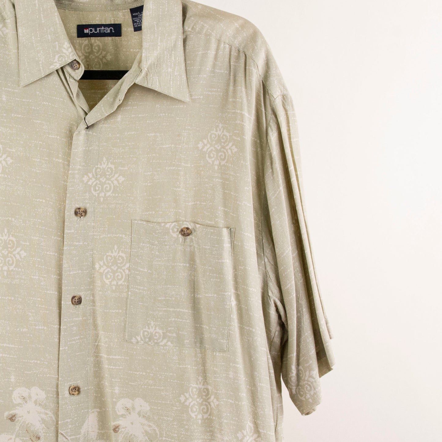 Camisa hawaiana verde (L) Puritan