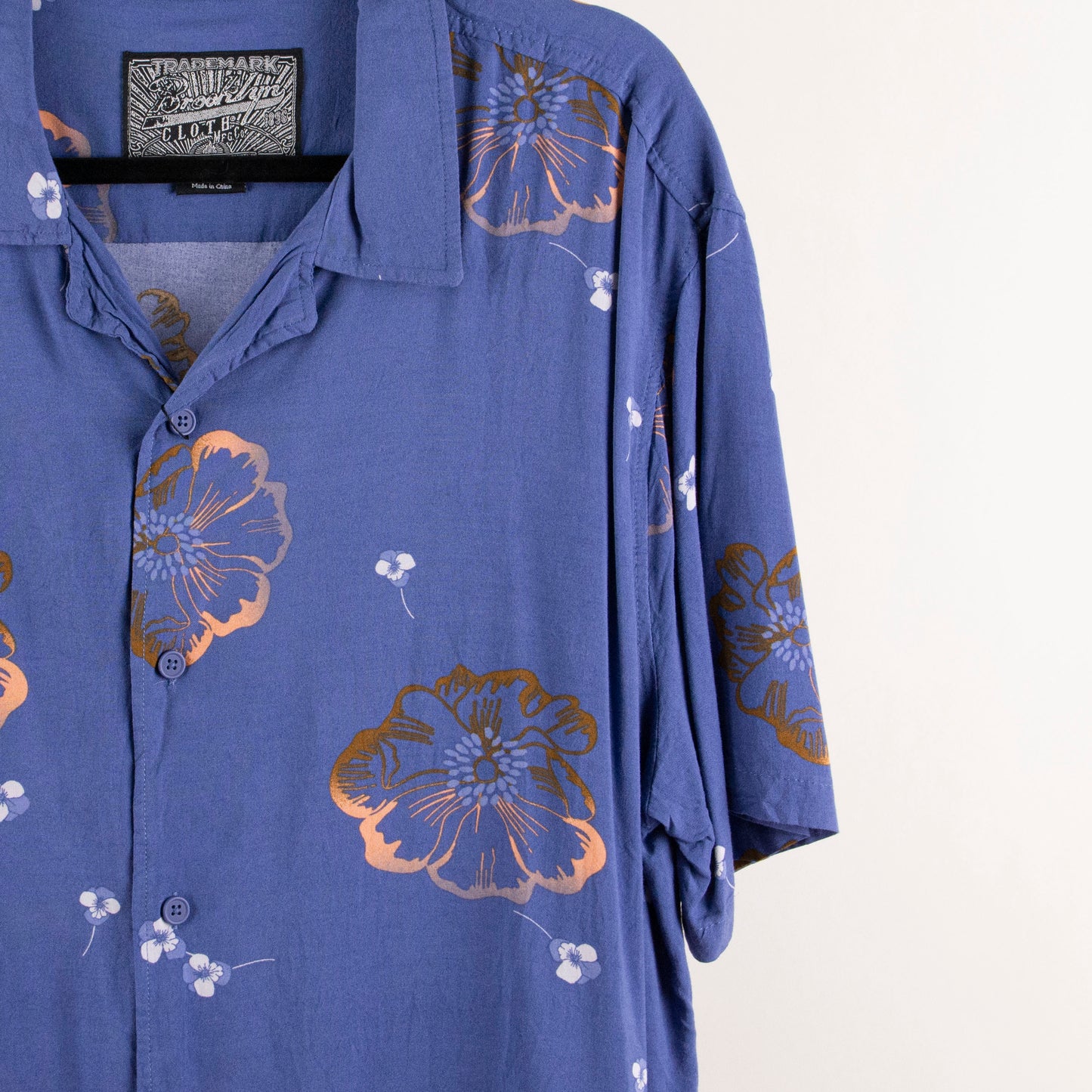 Camisa hawaiana azul (L) Brooklyn Cloth