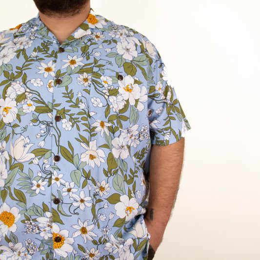 Camisa hawaiana manga corta primavera