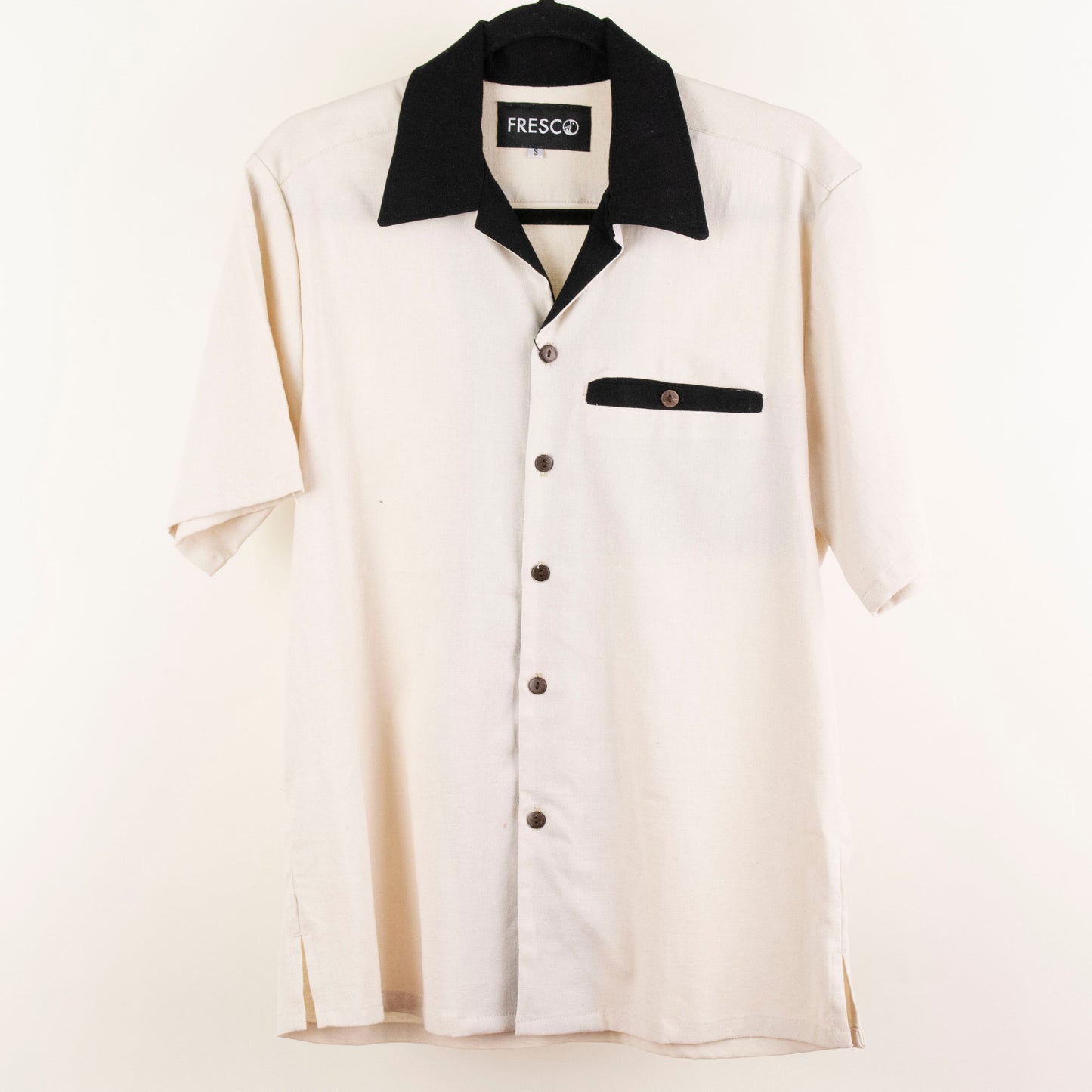 Camisa beige (S) Fresco lab