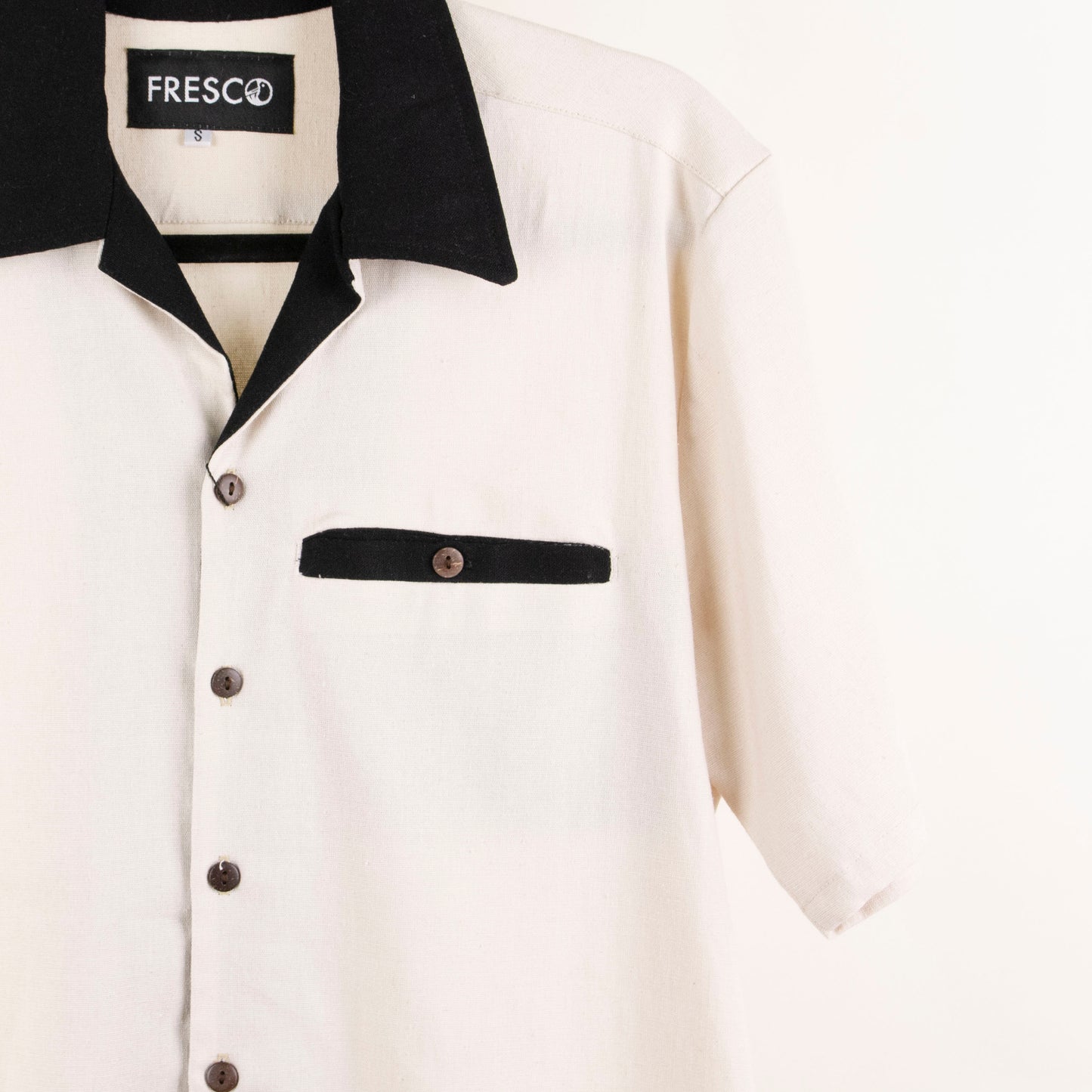 Camisa beige (S) Fresco lab