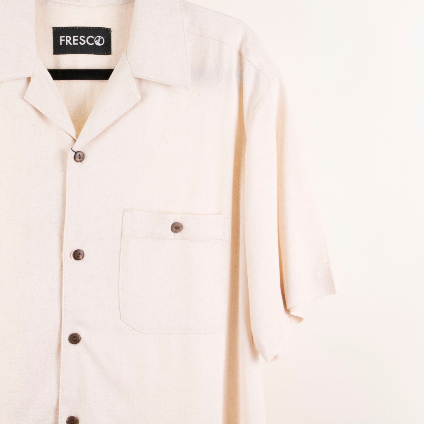 Camisa beige (M) Fresco lab