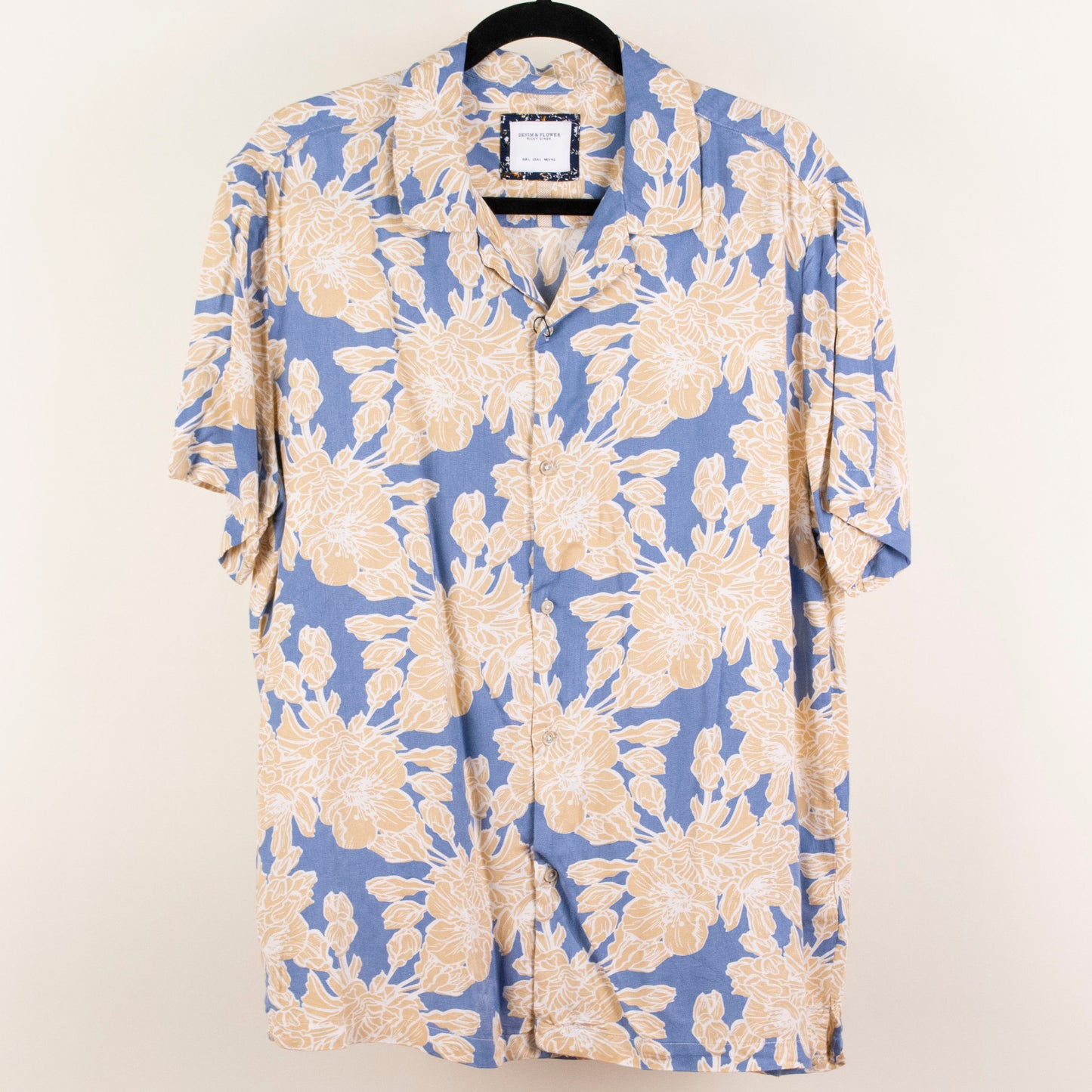 Camisa hawaiana azul (L) Denim & Flower