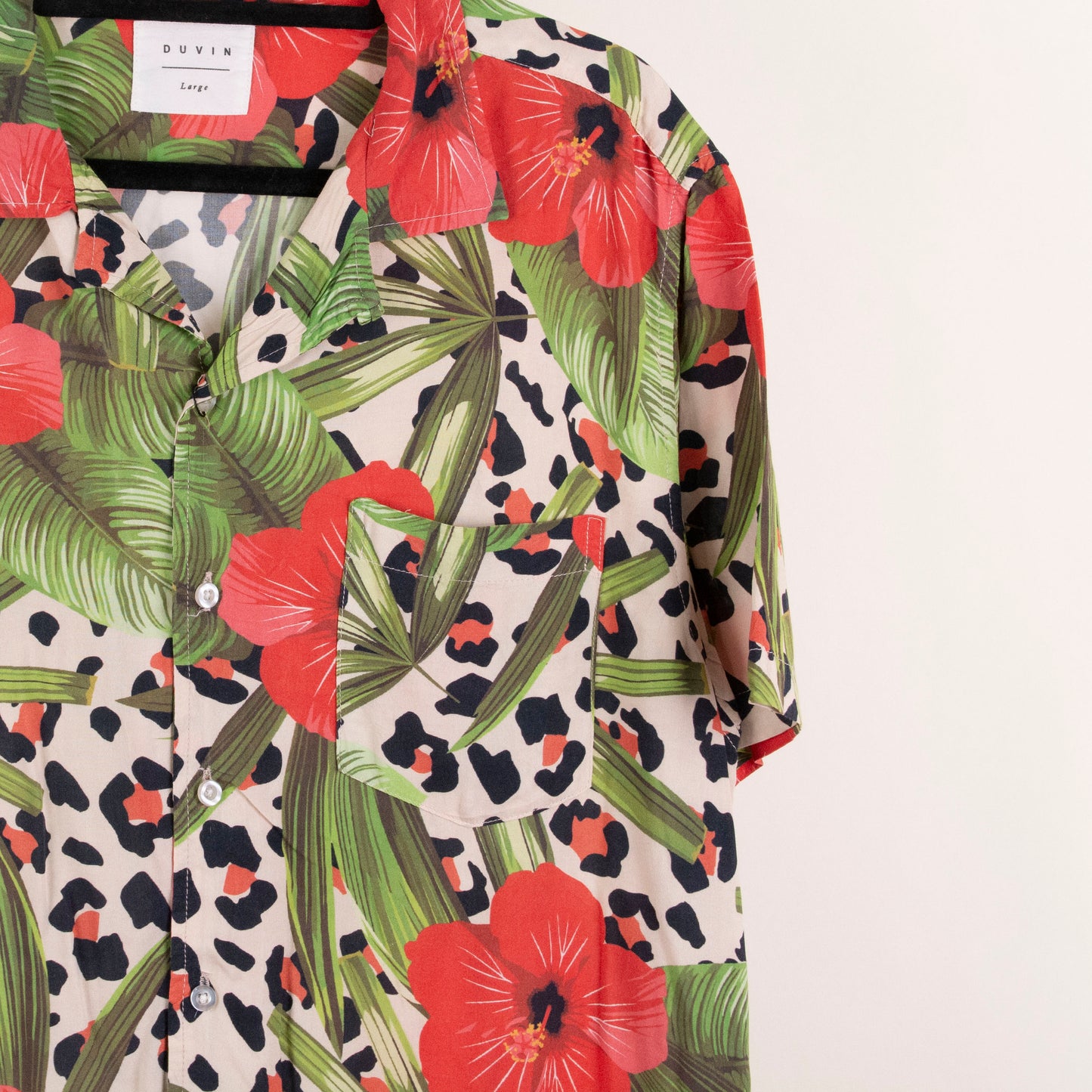Camisa hawaiana beige (L) Duvin