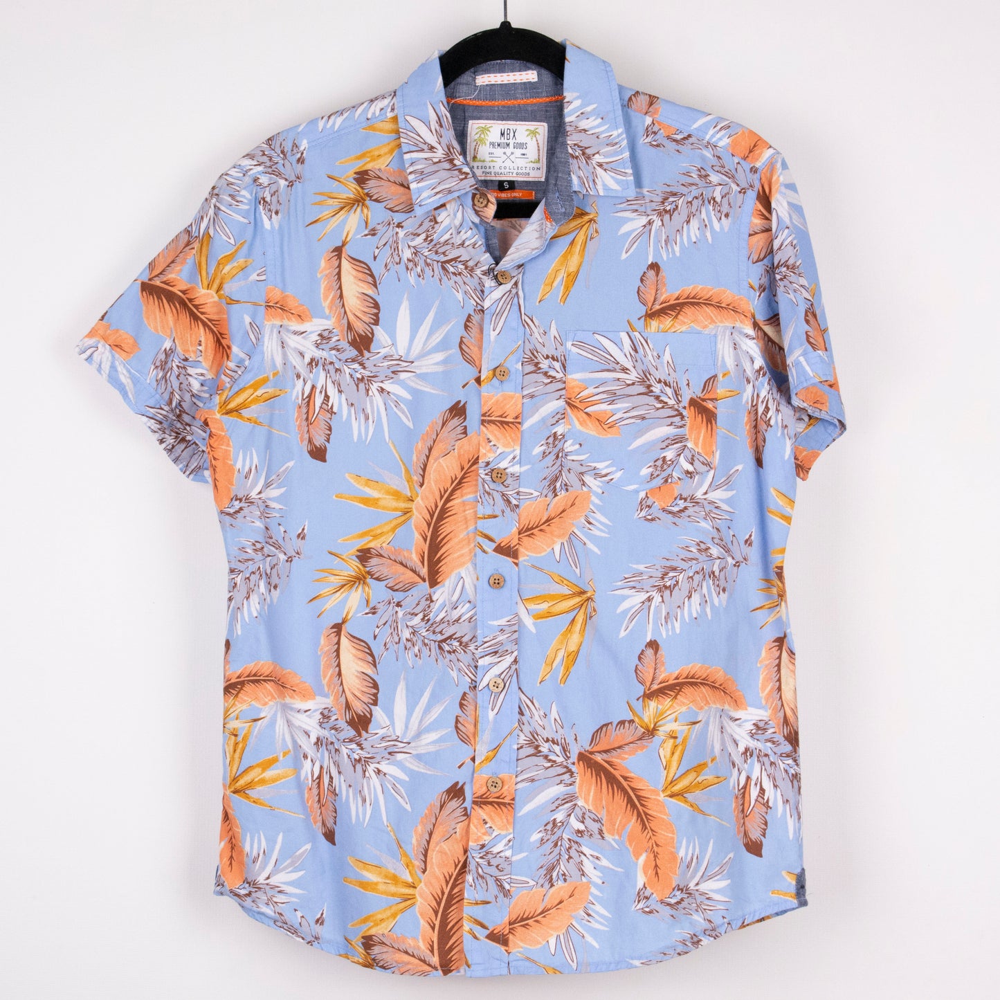 Camisa hawaiana azul (S) MBX