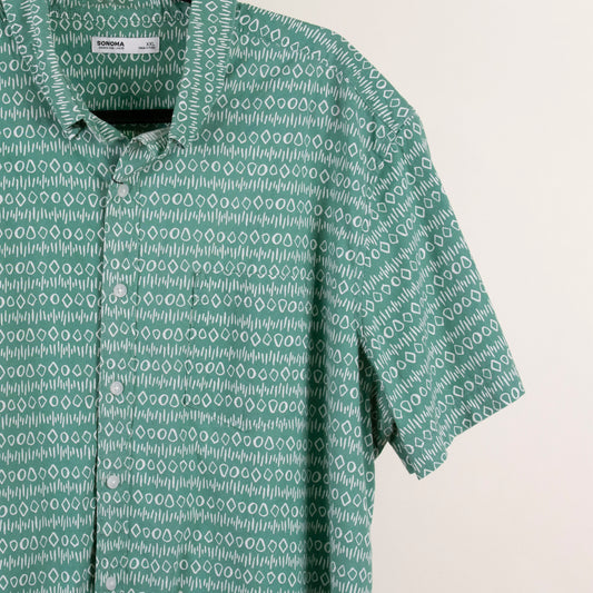 Camisa estampada verde (2XL) Sonoma