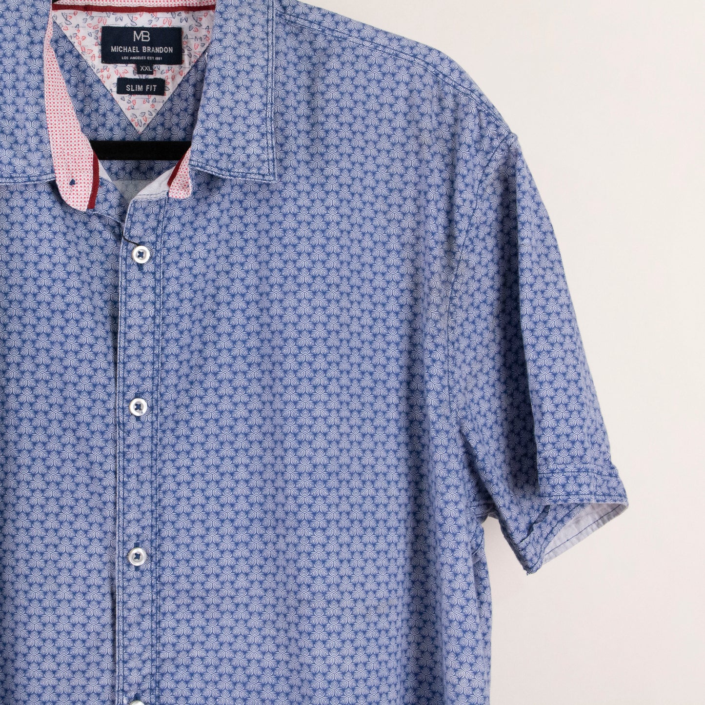 Camisa estampada azul (2XL) Michael Brandon