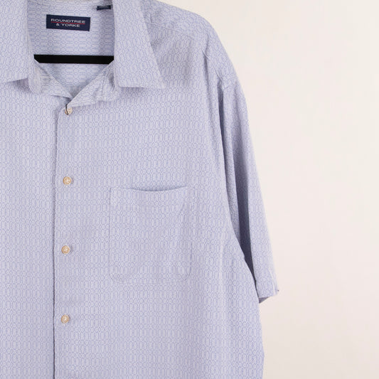 Camisa estampada azul (2XL) Roundtree & Yorke