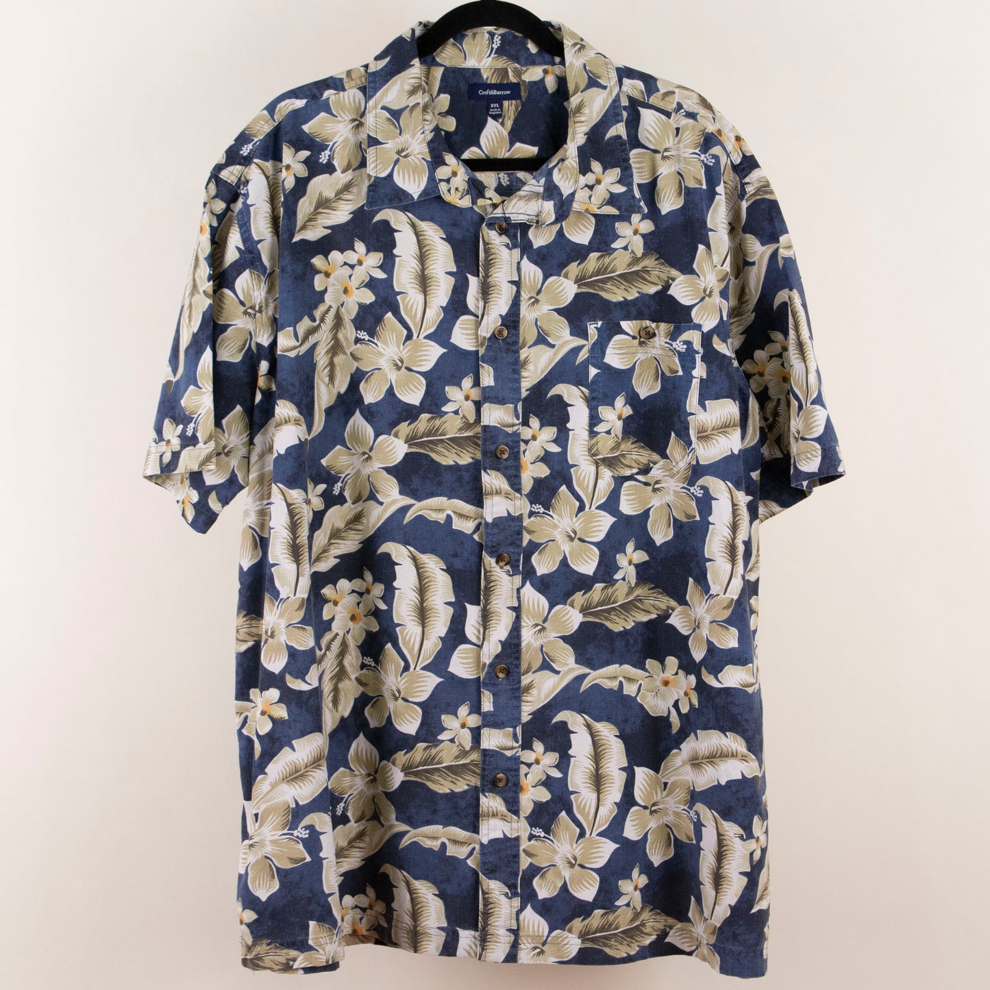 Camisa hawaiana azul marino (2XL) Croft&Barrow