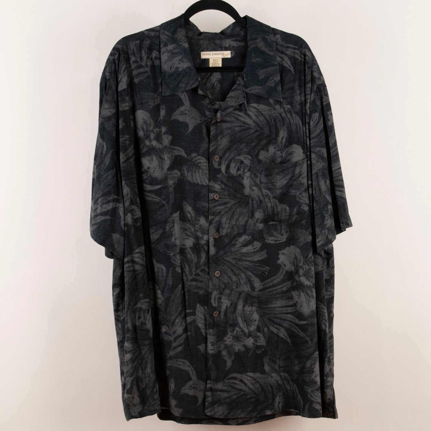 Camisa estampada negro (XL) Island passport