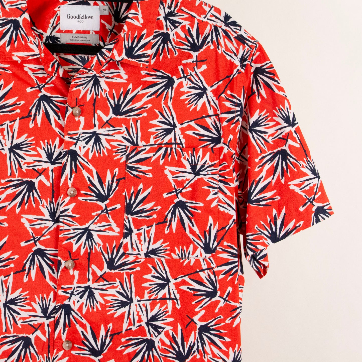 Camisa estampada rojo (XL) Goodfellow