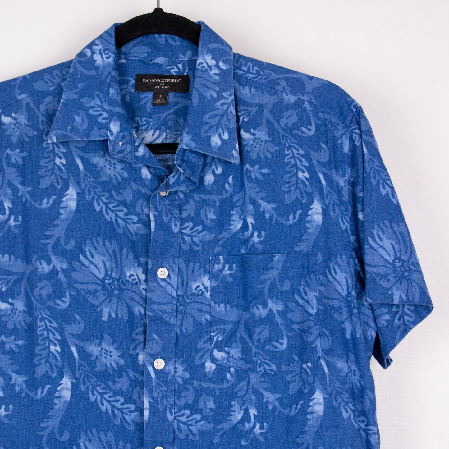 Camisa hawaiana azul (S) Banana