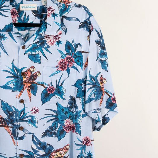 Camisa hawaiana azul (XL) Caribbean
