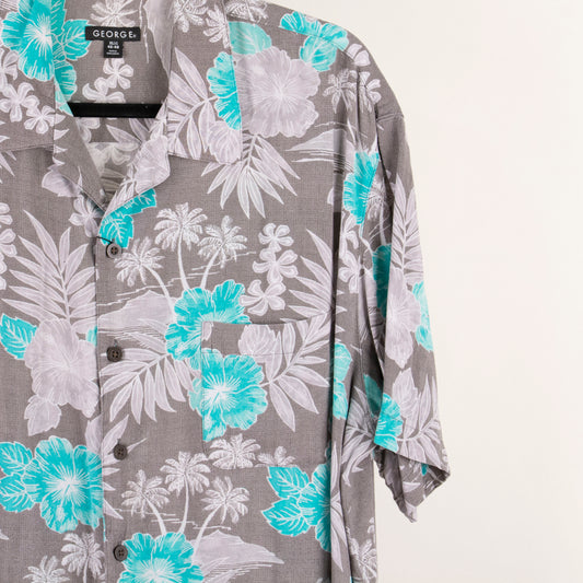 Camisa hawaiana gris (XL) George