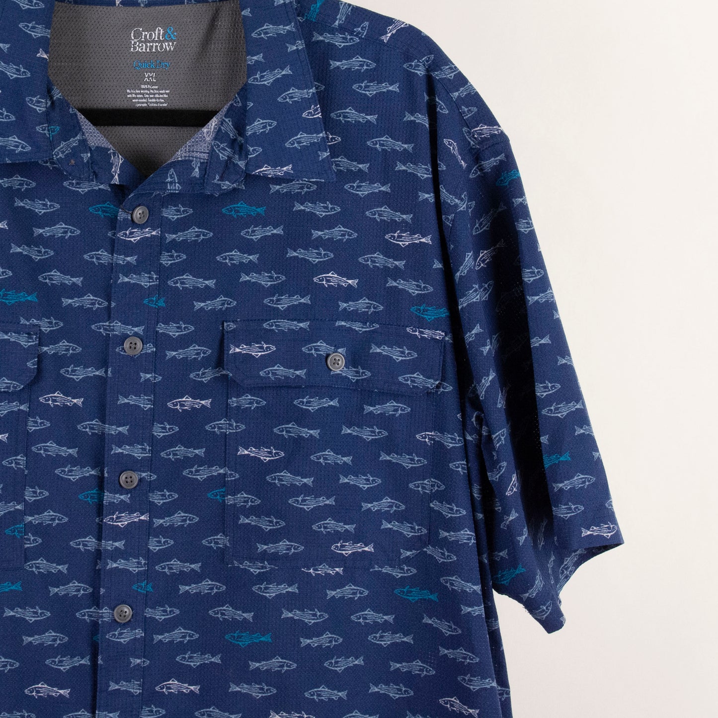 Camisa estampada azul marino (2XL) Croft&Barrow
