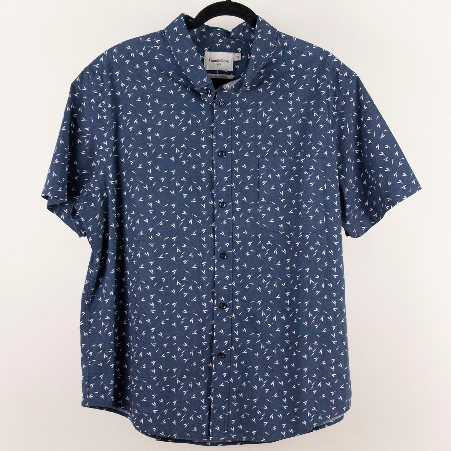 Camisa estampada azul marino (XL) Goodfellow