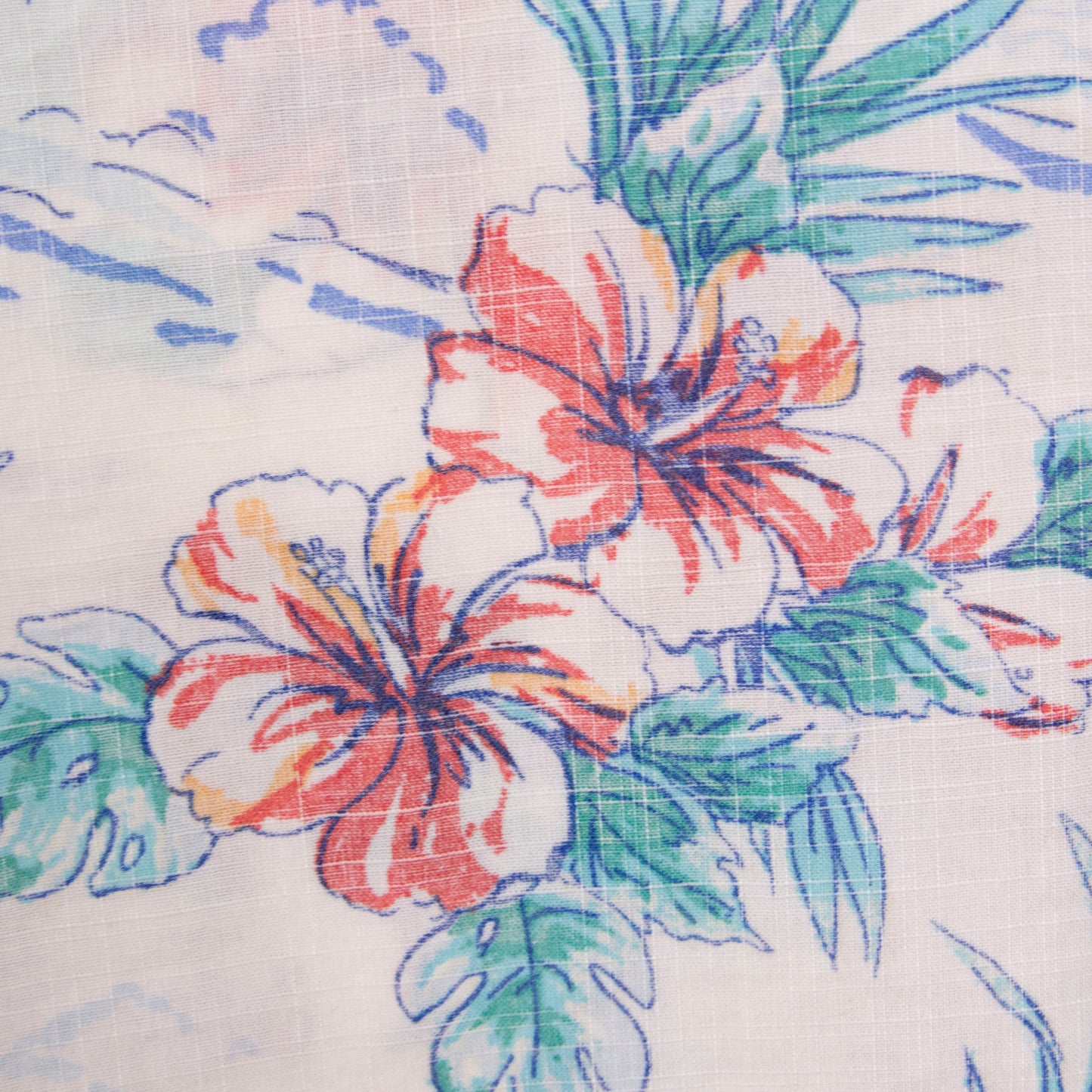 Camisa hawaiana blanco (L) Tommy Hilfiger