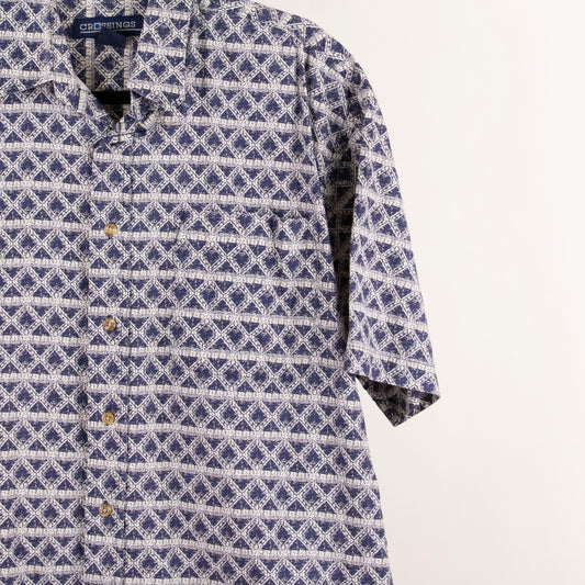 Camisa estampada azul marino (M) Crossings
