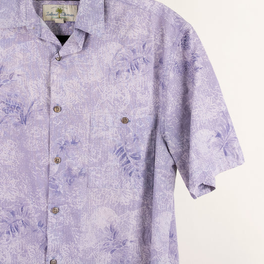 Camisa hawaiana purpura (S) Island Shores