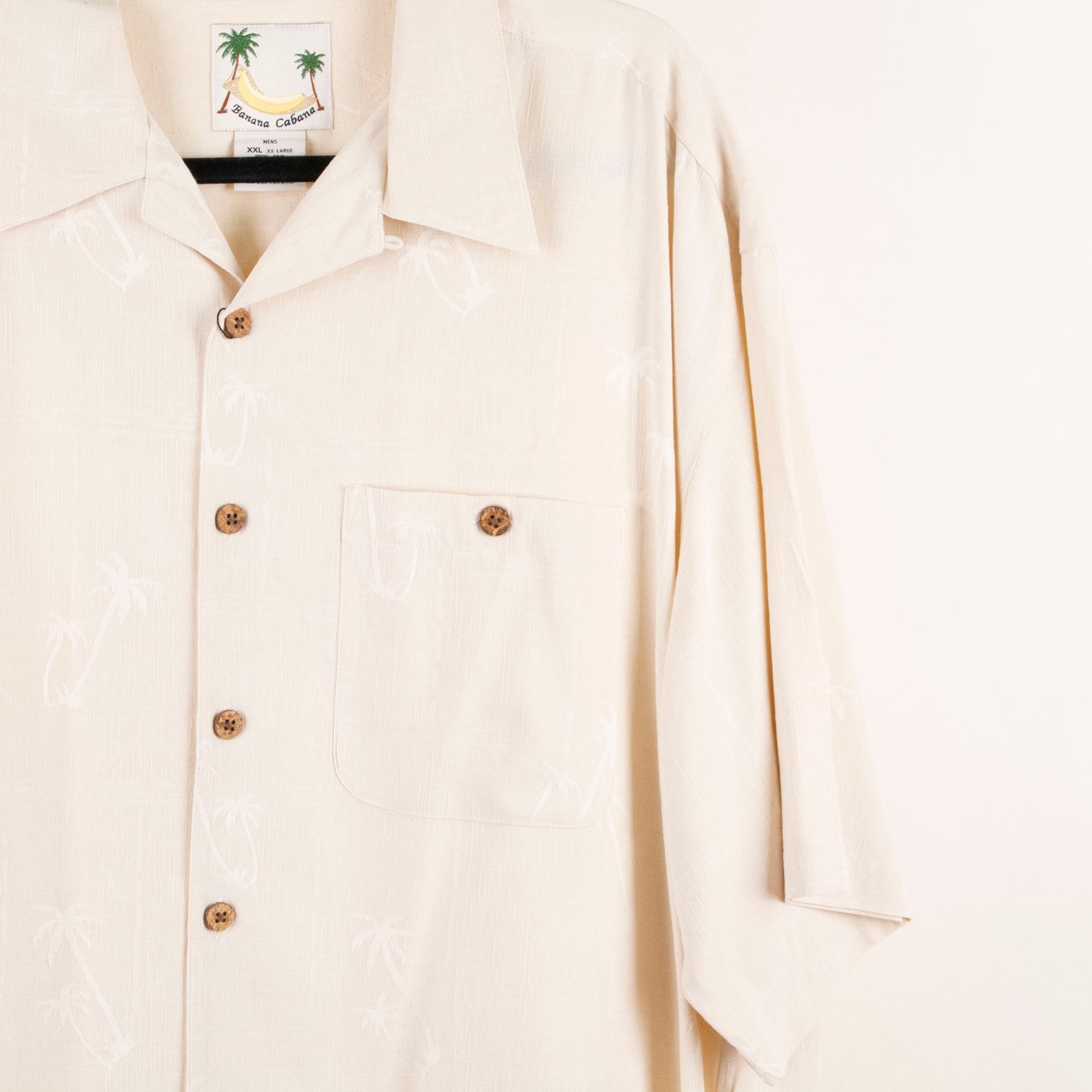Camisa hawaiana beige (2XL) Banana Cabana
