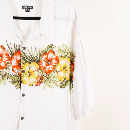 Camisa hawaiana blanco (3XL) George