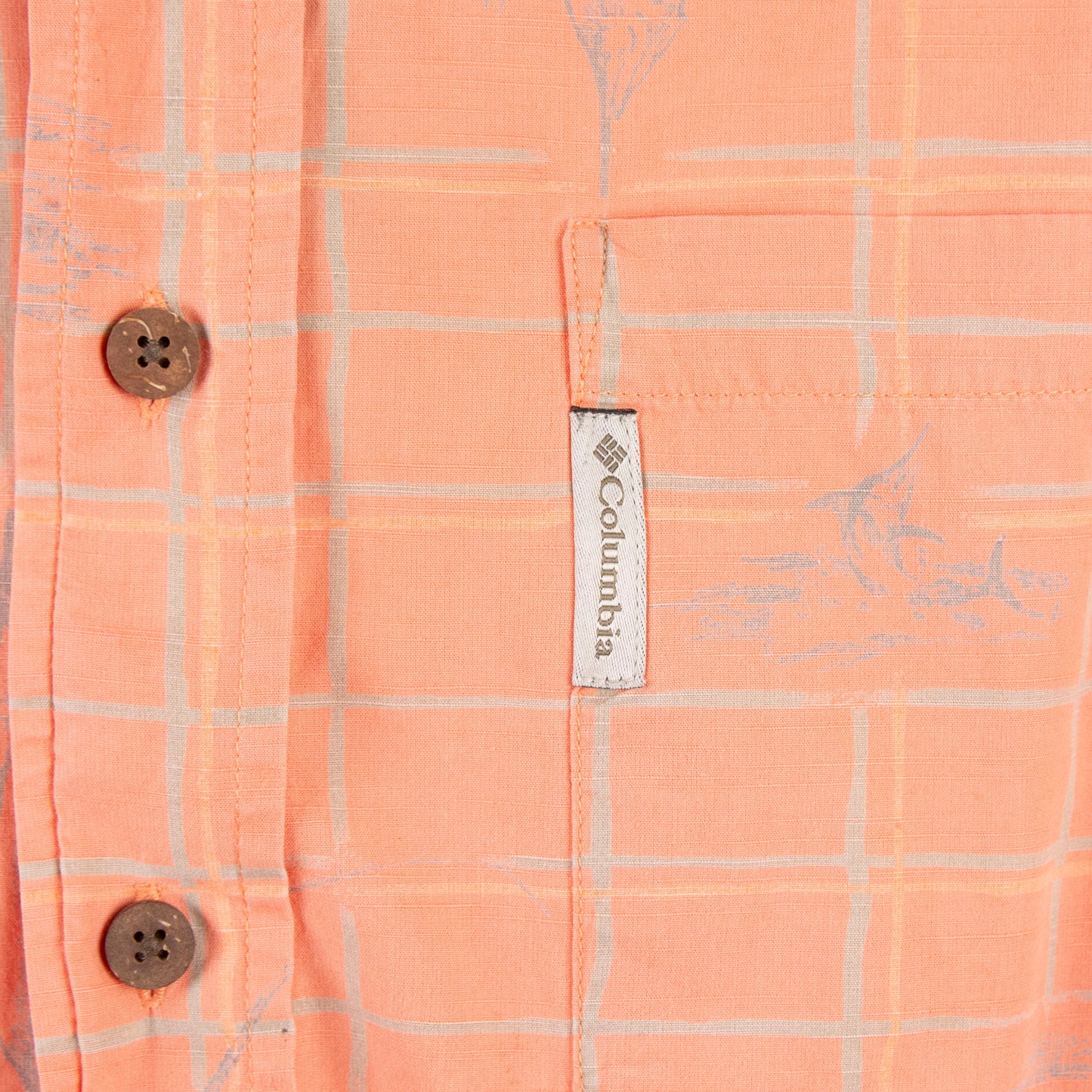 Camisa hawaiana naranja (XL) Columbia