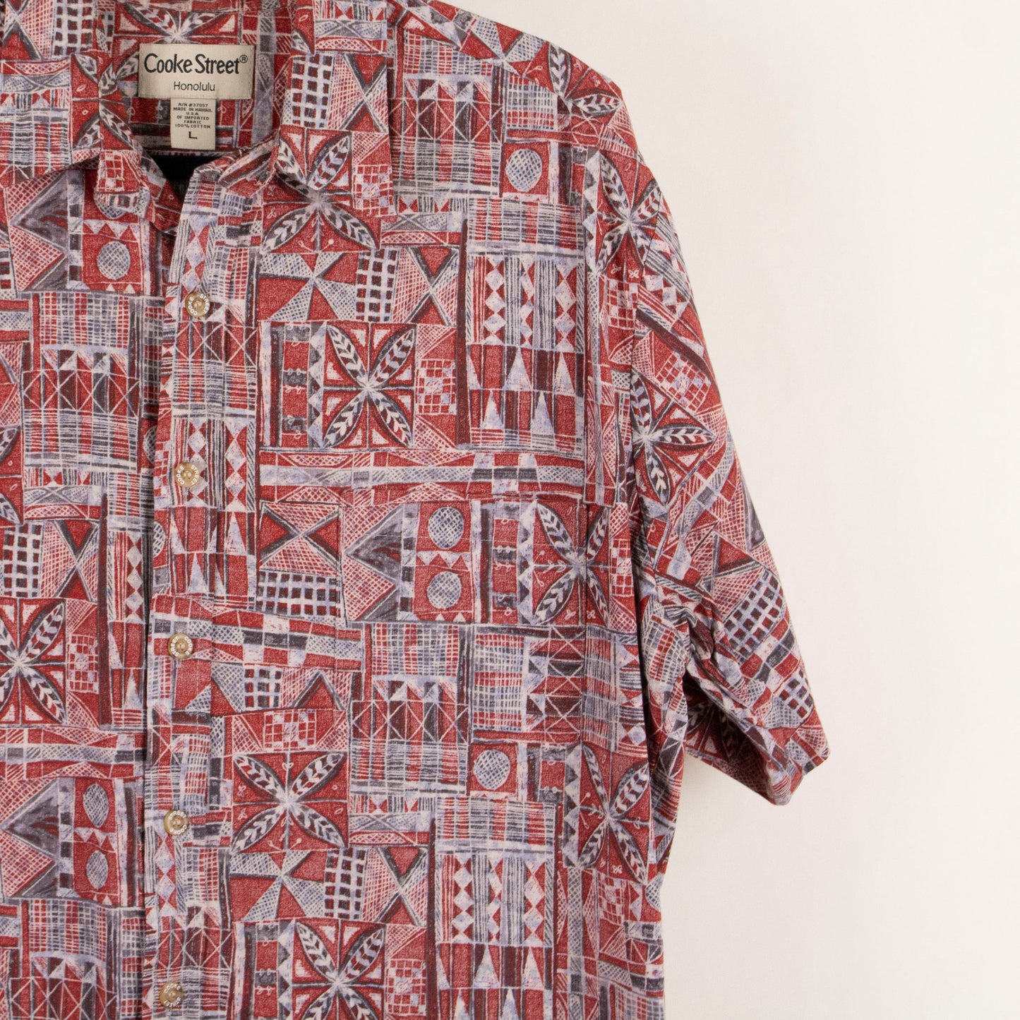 Camisa hawaiana rojo (L) Cooke Street