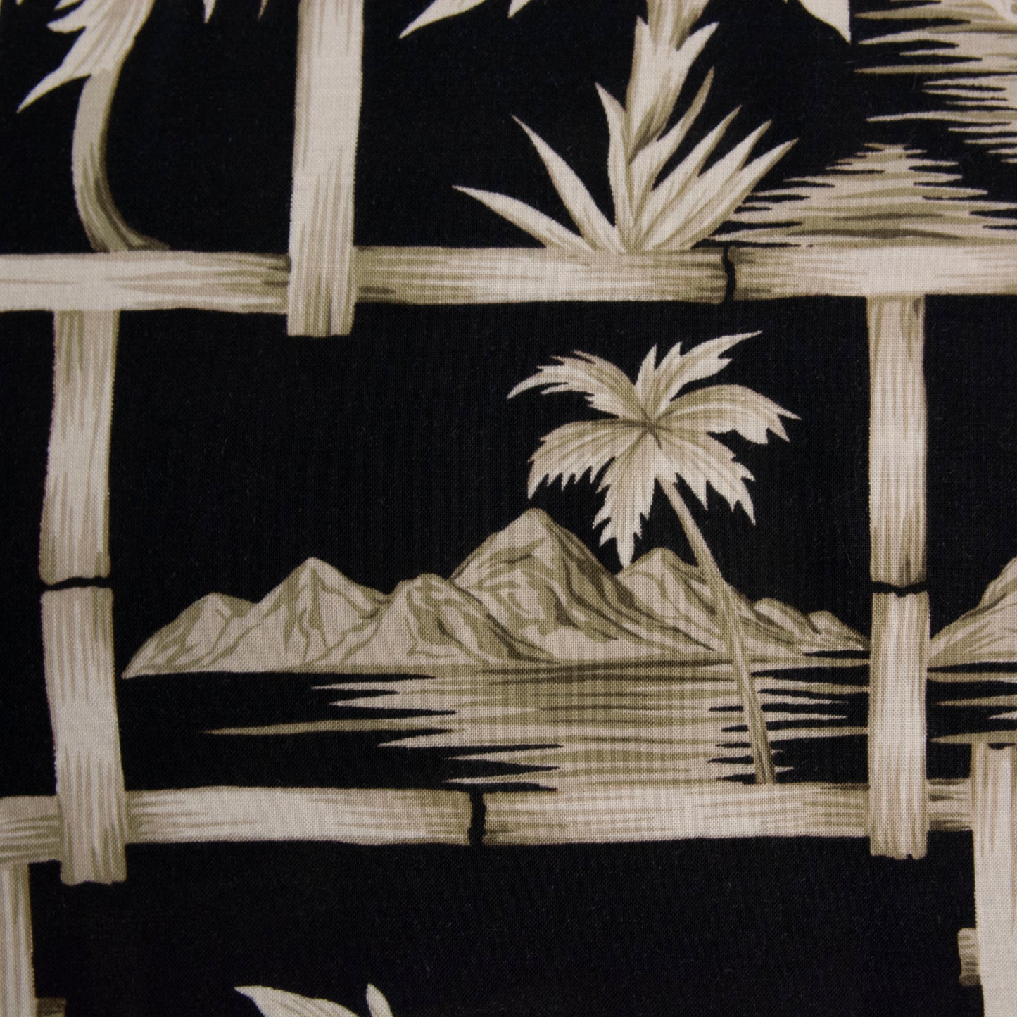 Camisa hawaiana negro (3XL) Bamboo Cay