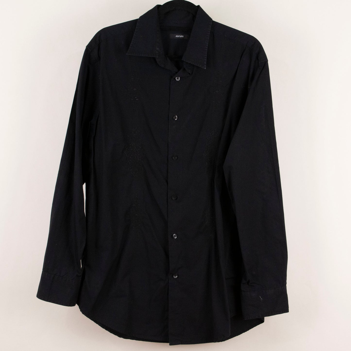 Camisa estampada negro (L) Alfani