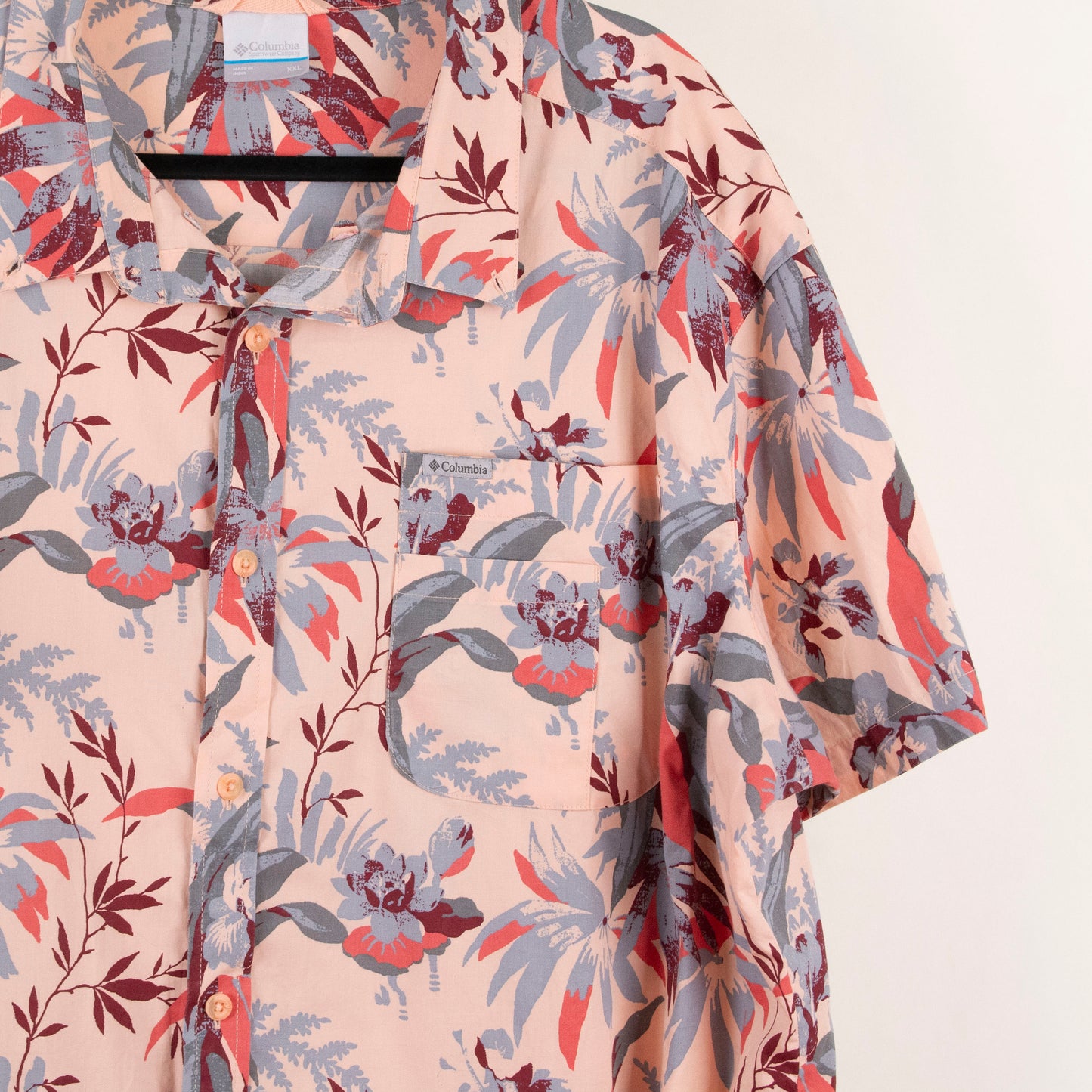 Camisa estampada rosa (2XL) Columbia