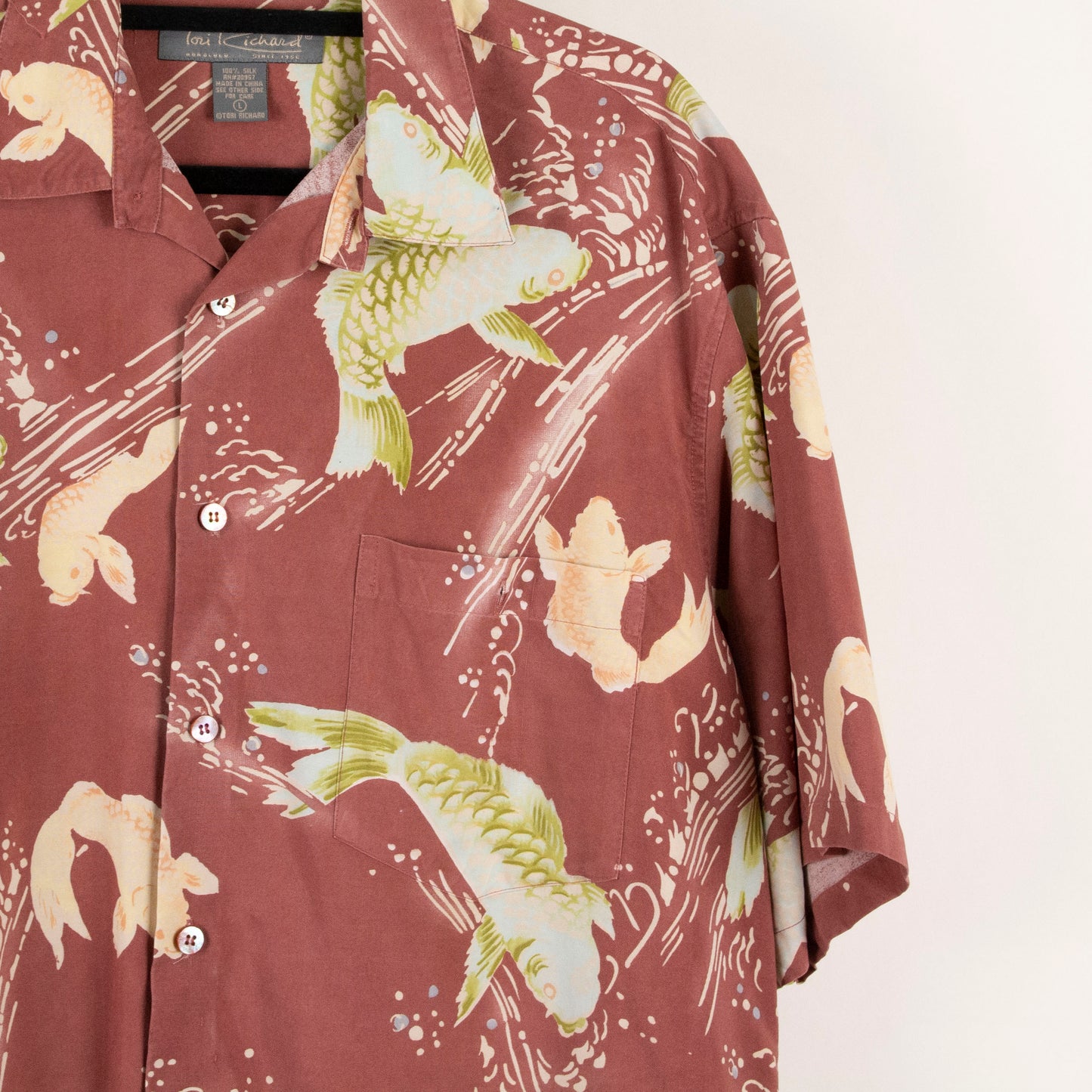 Camisa estampada marrón (L) Tori Richard