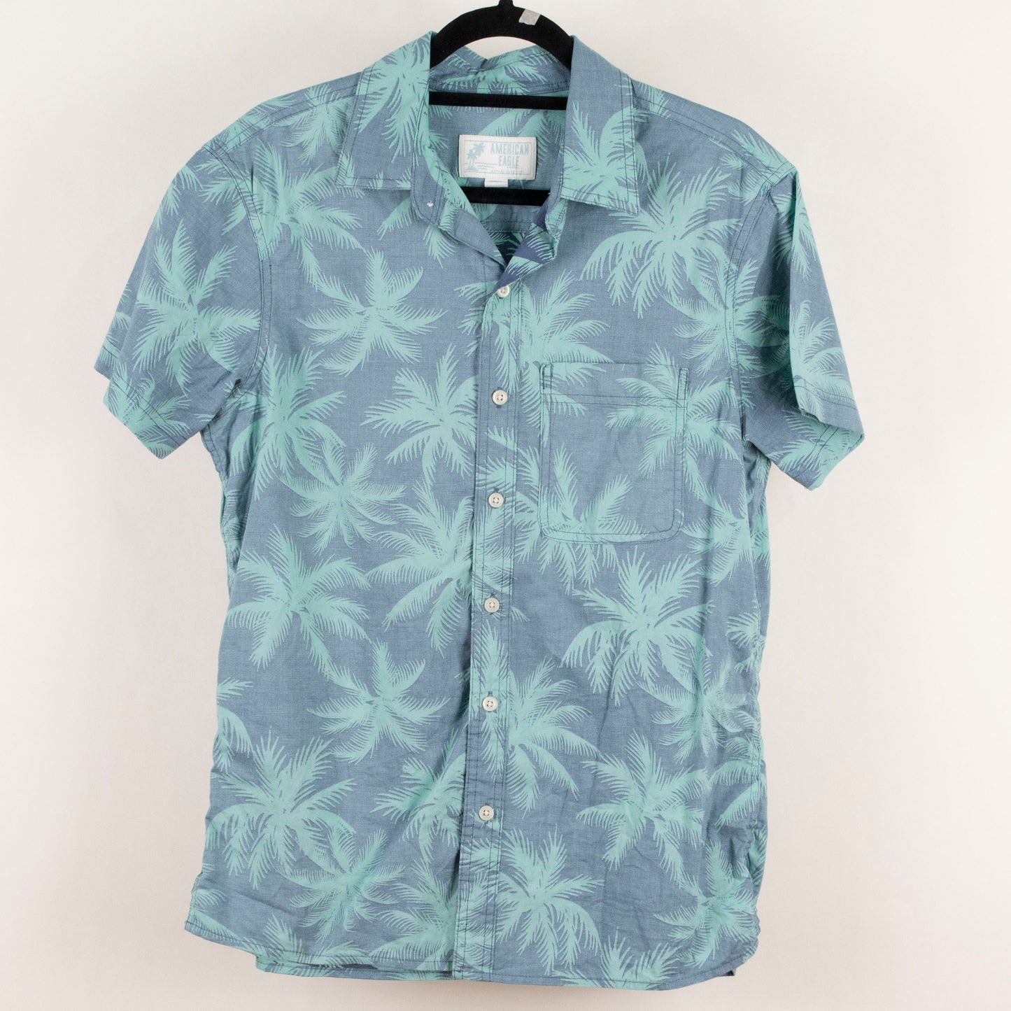 Camisa hawaiana azul (S) American Eagle