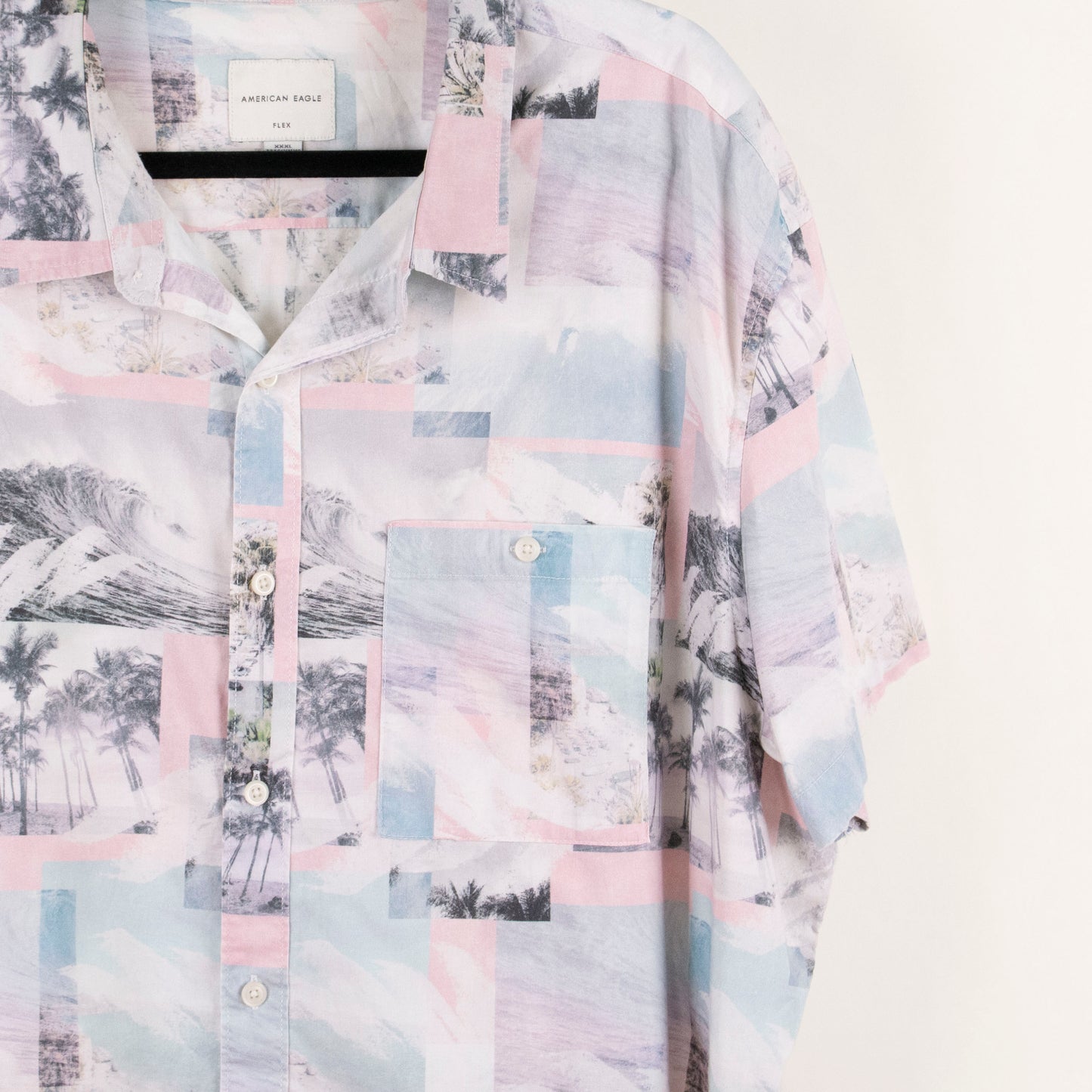 Camisa hawaiana blanco (3XL) American Eagle
