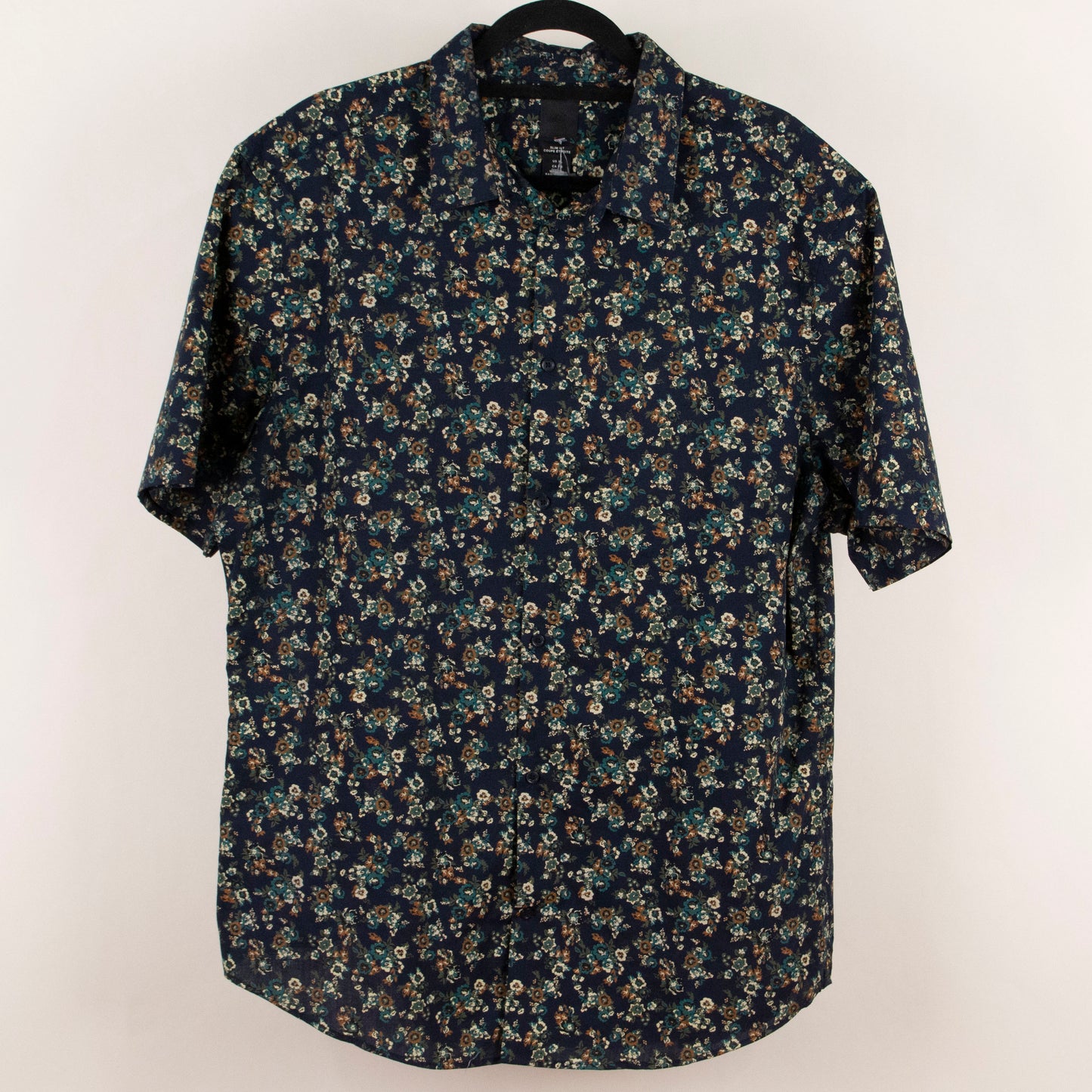 Camisa estampada azul marino (XL) H&M
