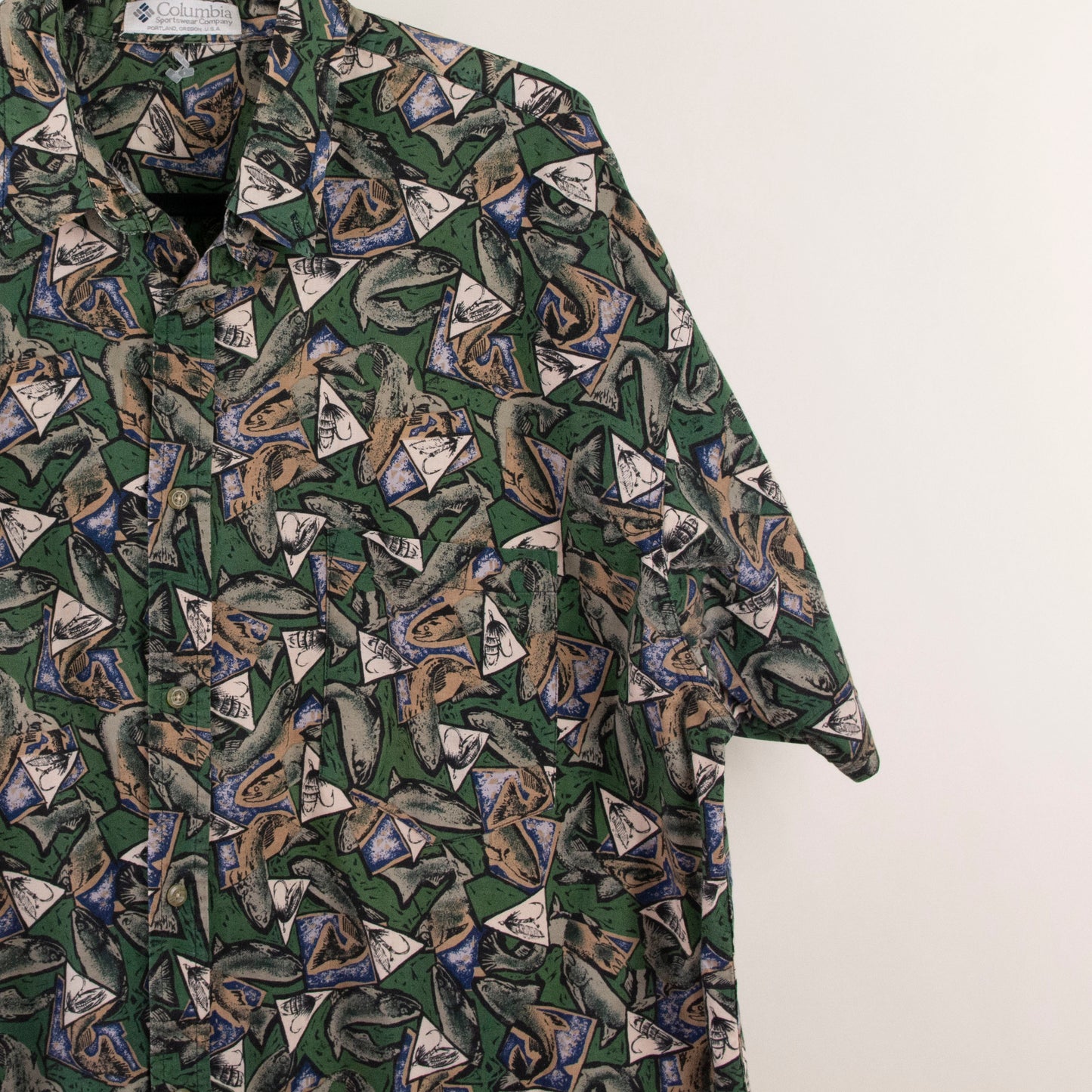 Camisa hawaiana verde (3XL) Columbia