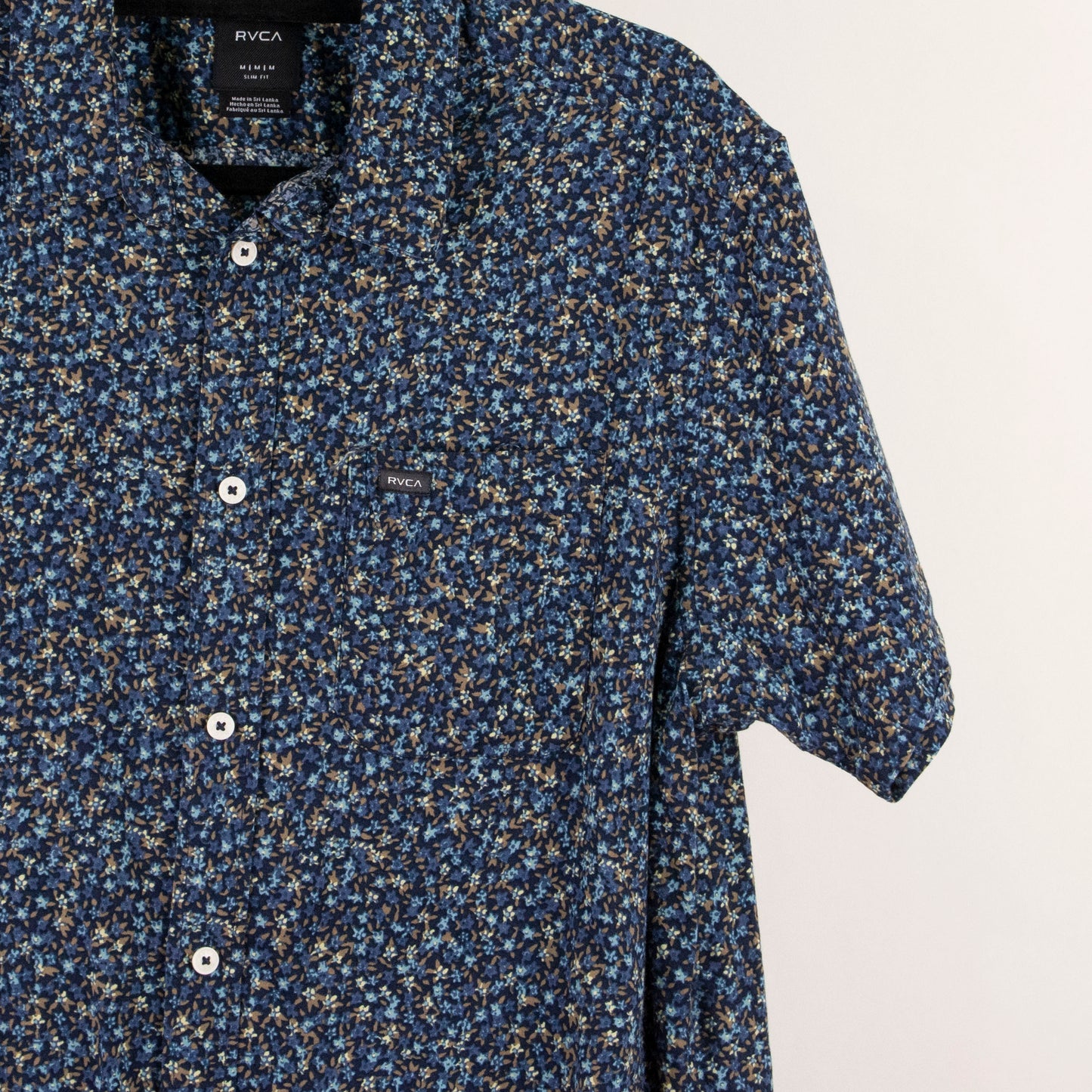 Camisa estampada azul marino (M) RVCA