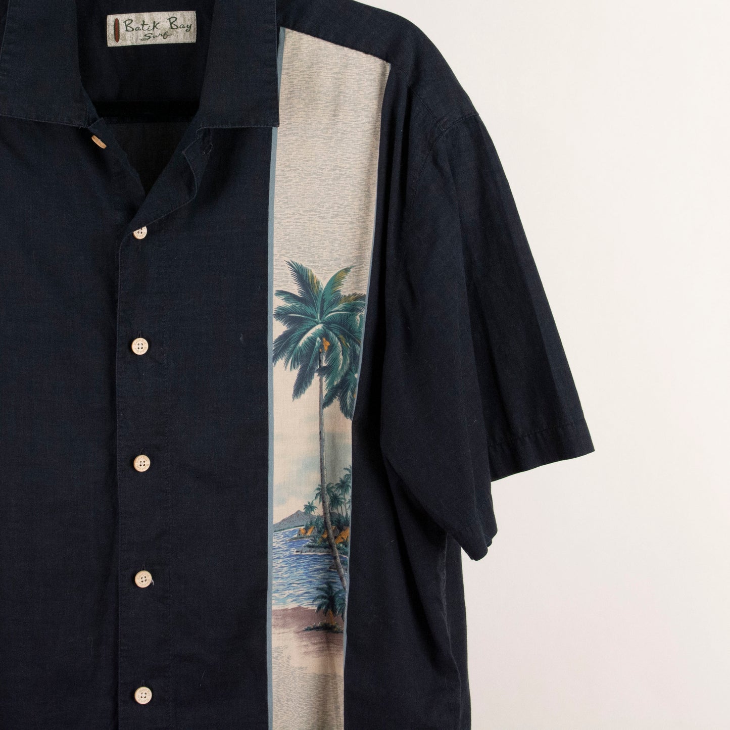 Camisa hawaiana negro (L) Batik Bay