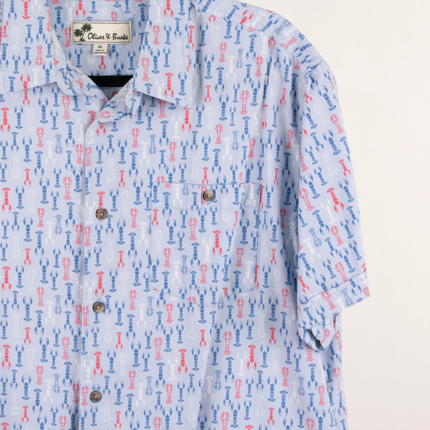 Camisa estampada azul (XL) Oliver y Burke