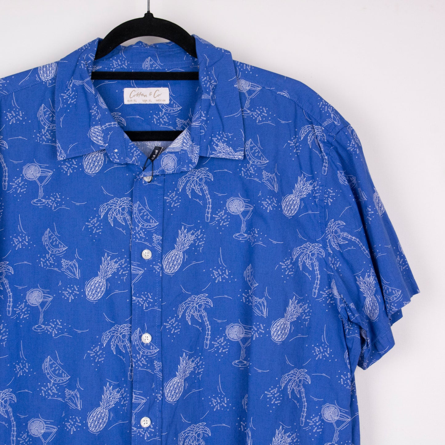 Camisa hawaiana azul (XL) Cotfan&CO