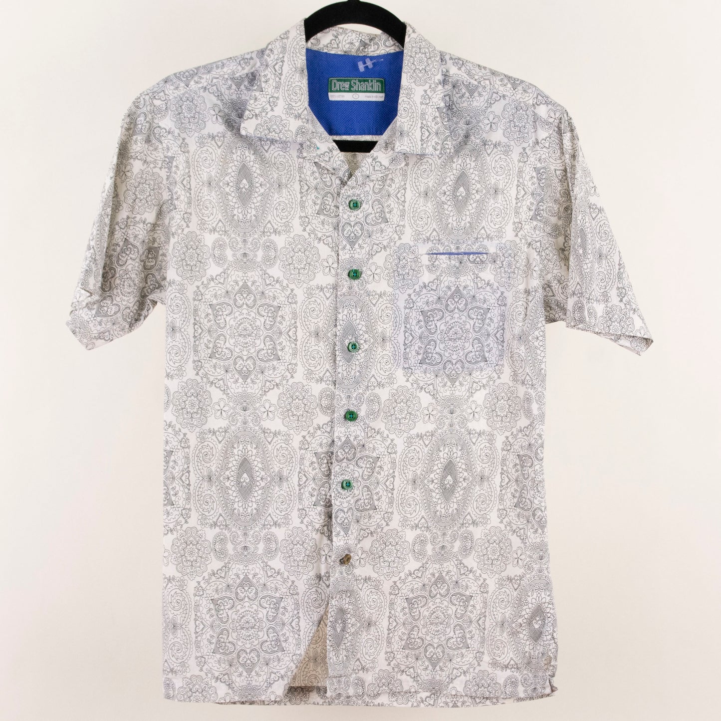 Camisa estampada blanco (XS) Drew Shanlin