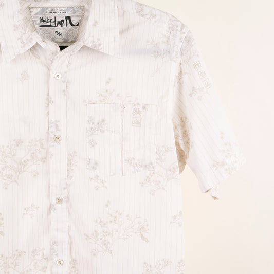 Camisa estampada blanco (M)
