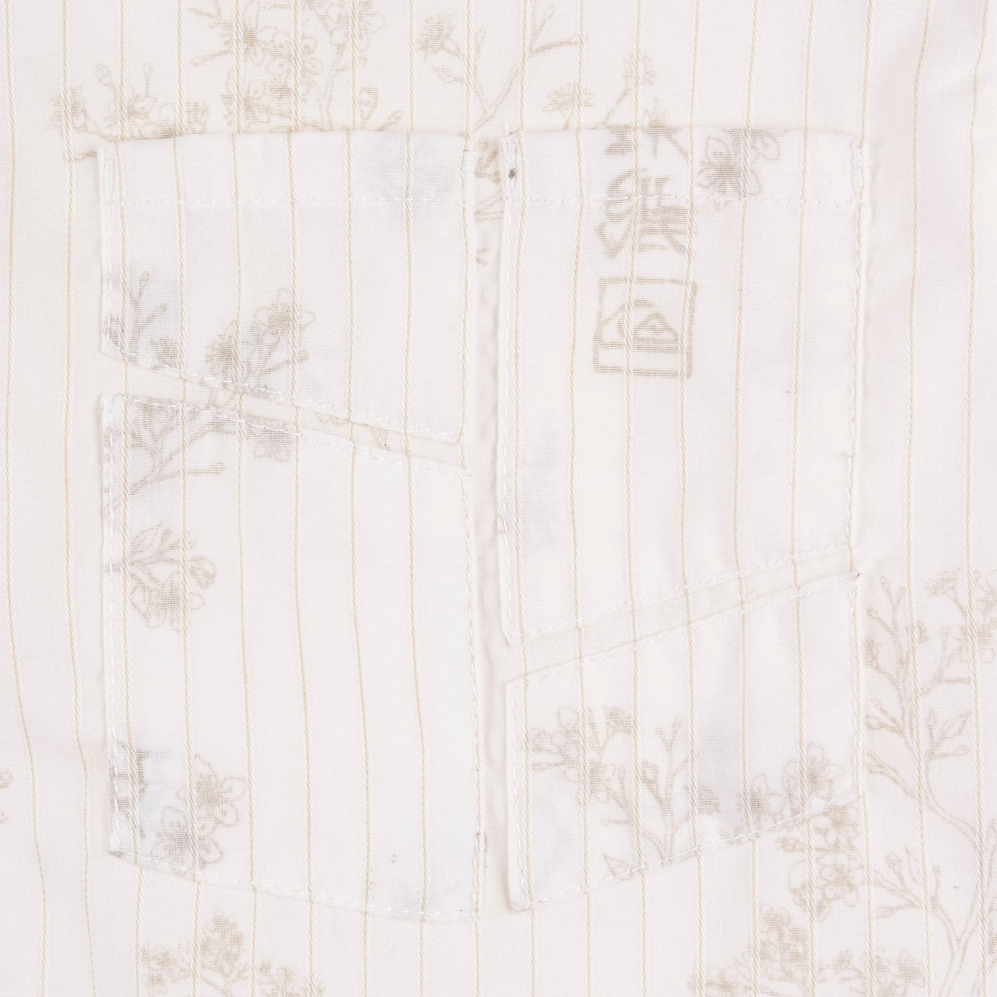 Camisa estampada blanco (M)