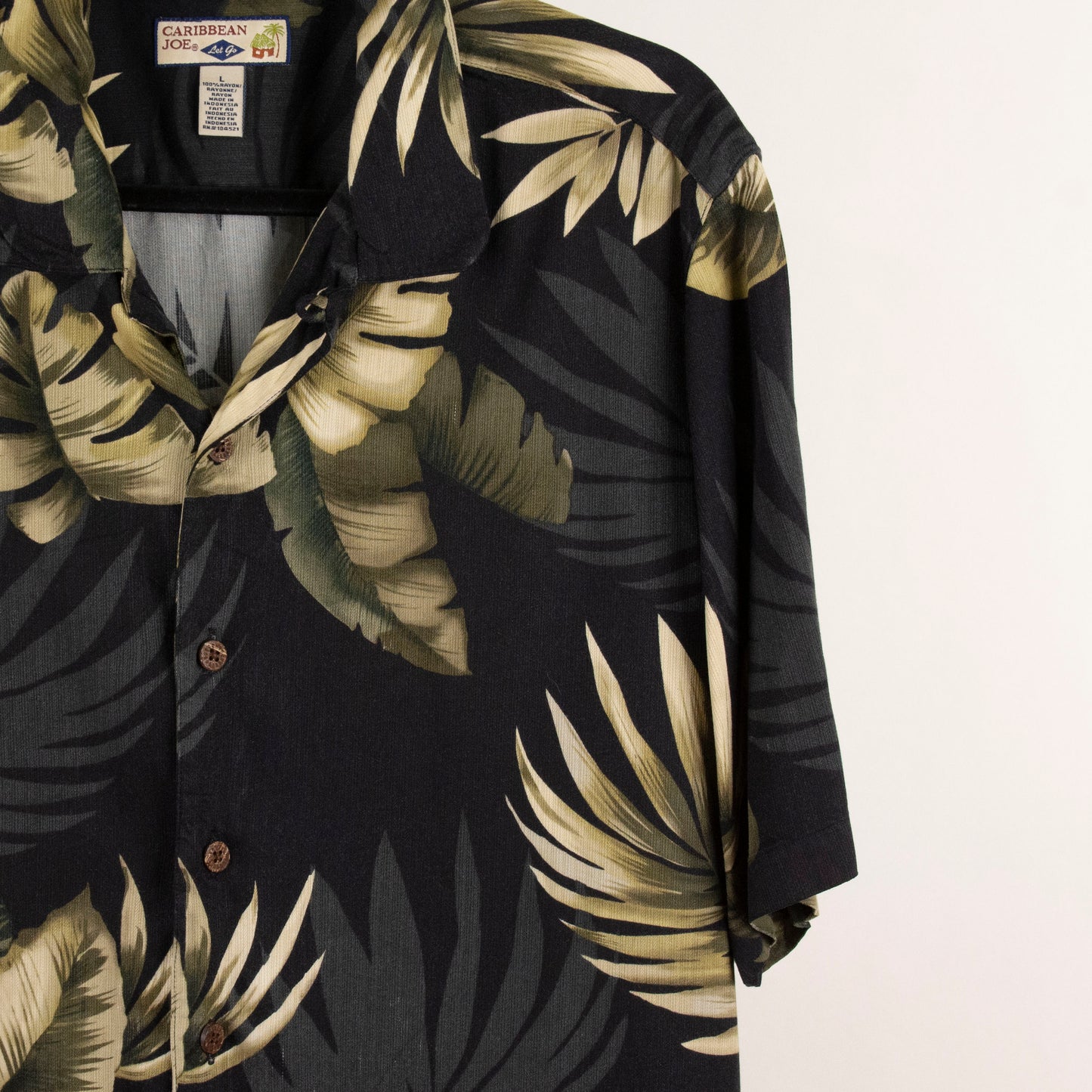 Camisa hawaiana negro (L) Caribbean Joe