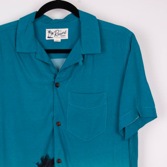 Camisa hawaiana verde (XS) Aeropostale