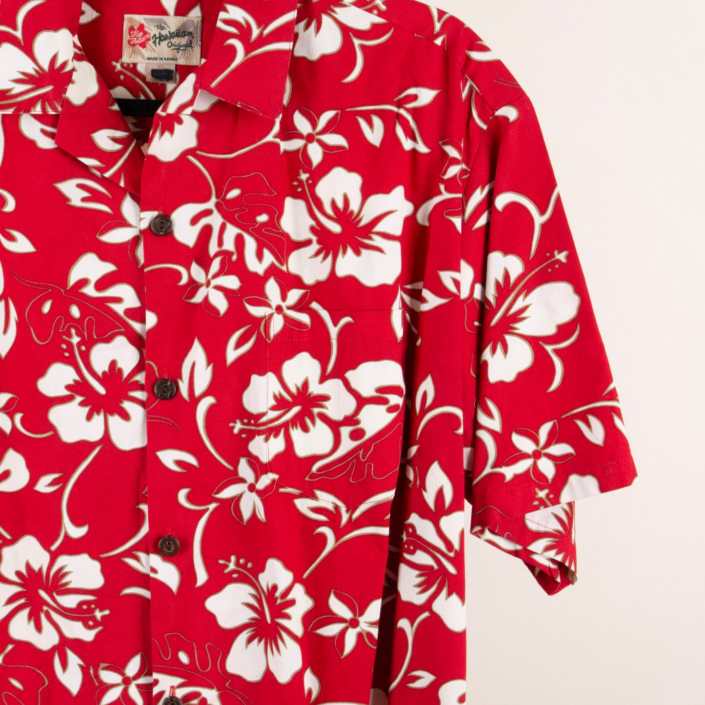 Camisa hawaiana rojo (XL) The Hawaiian Original