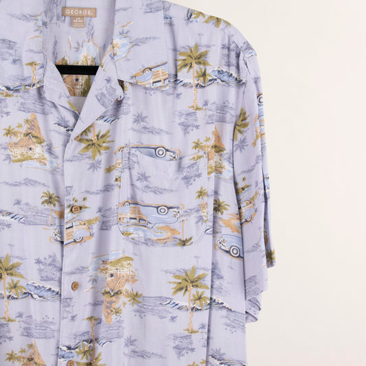 Camisa hawaiana azul (L) George