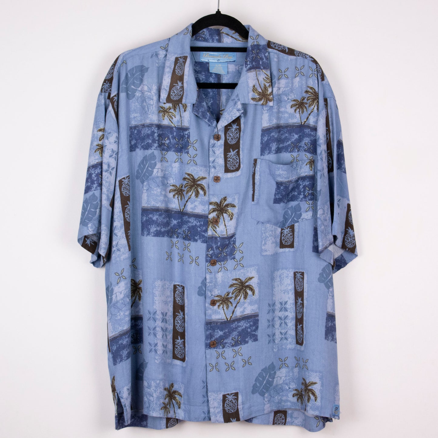 Camisa hawaiana azul (XL) Bermuda Bay